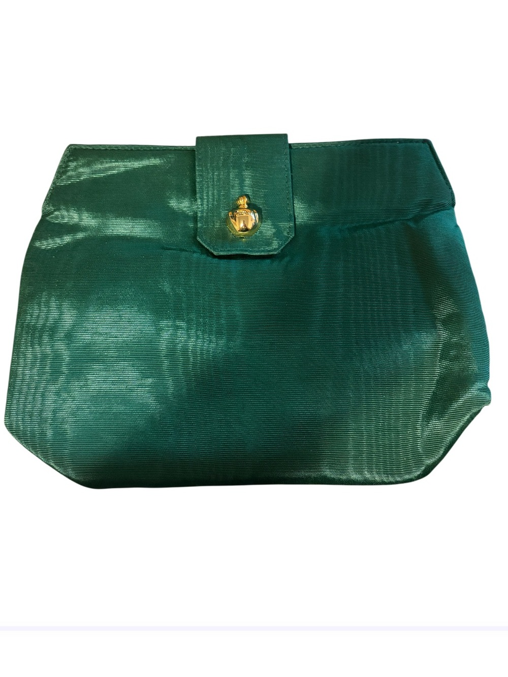 Vintage Parfums Christian Dior Poison Green Moiré Evening Pouch Clutch